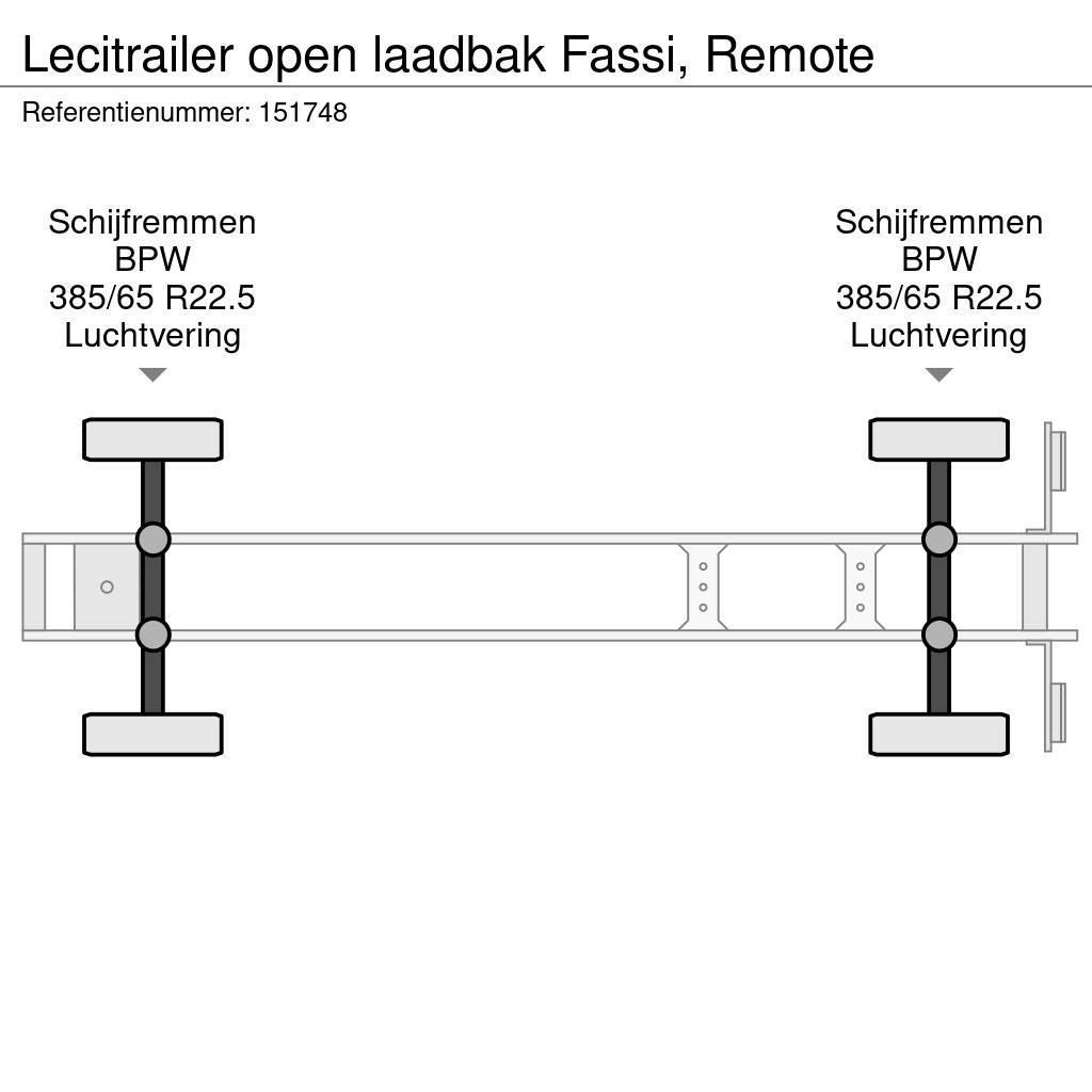 Lecitrailer open laadbak Fassi, Remote Platformy / Naczepy z otwieranymi burtami
