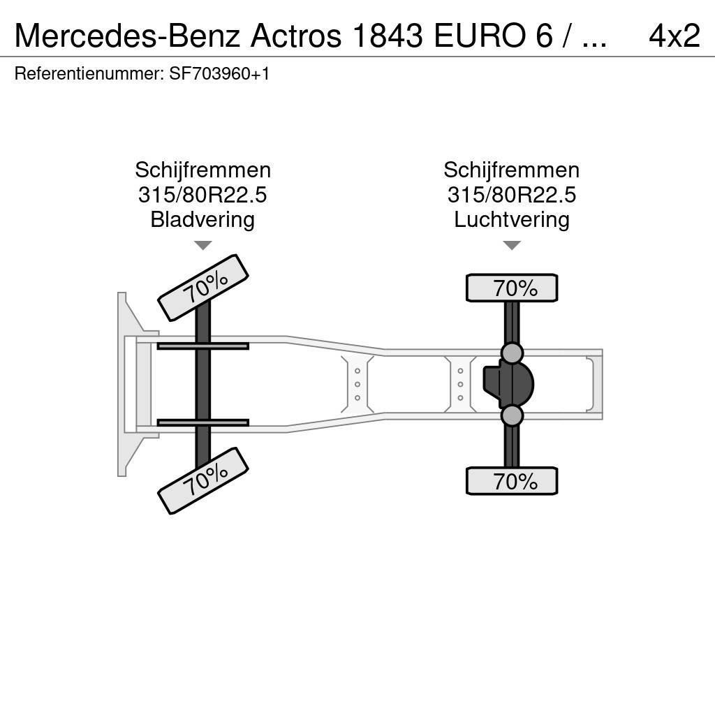 Mercedes-Benz Actros 1843 EURO 6 / PTO Ciągniki siodłowe