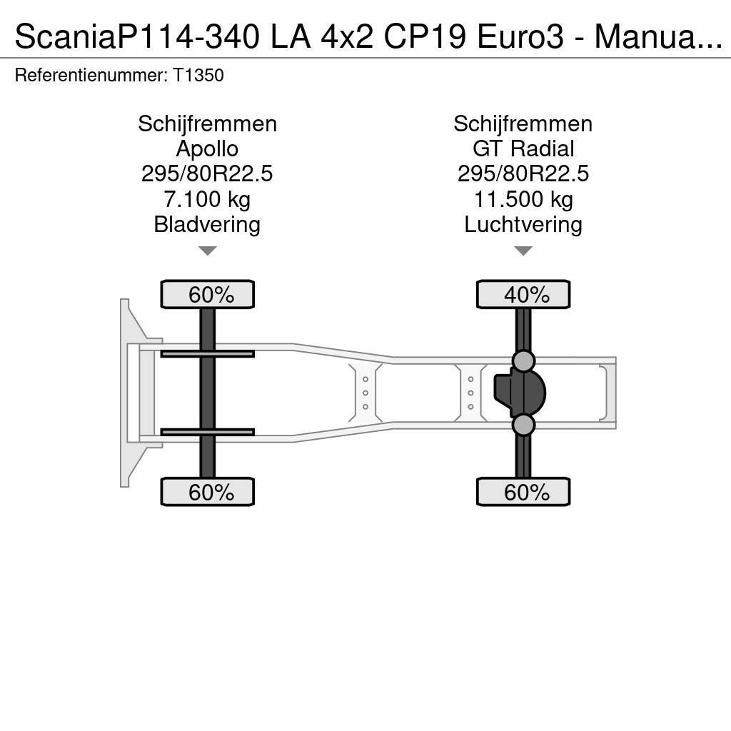 Scania P114-340 LA 4x2 CP19 Euro3 - Manual - Side Skirts Ciągniki siodłowe