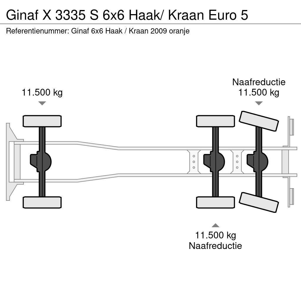 Ginaf X 3335 S 6x6 Haak/ Kraan Euro 5 Hakowce