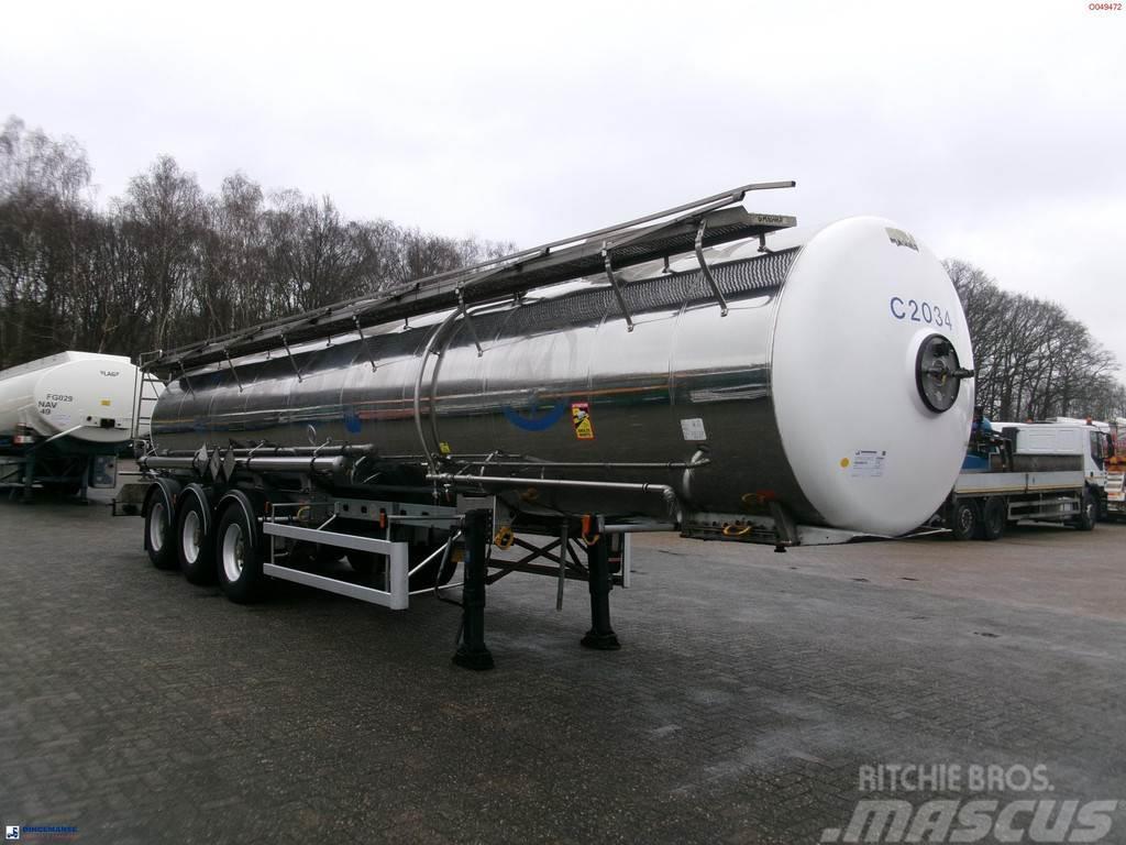 Magyar Chemical tank inox 22.5 m3 / 1 comp ADR 29-05-2024 Naczepy cysterna