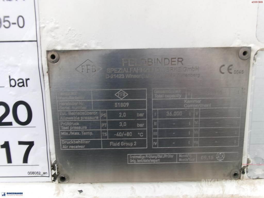 Feldbinder Powder tank alu 36 m3 / 1 comp Naczepy cysterna