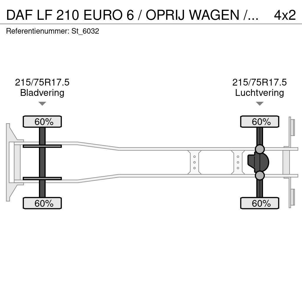 DAF LF 210 EURO 6 / OPRIJ WAGEN / MACHINE TRANSPORT Pojazdy do transportu samochodów