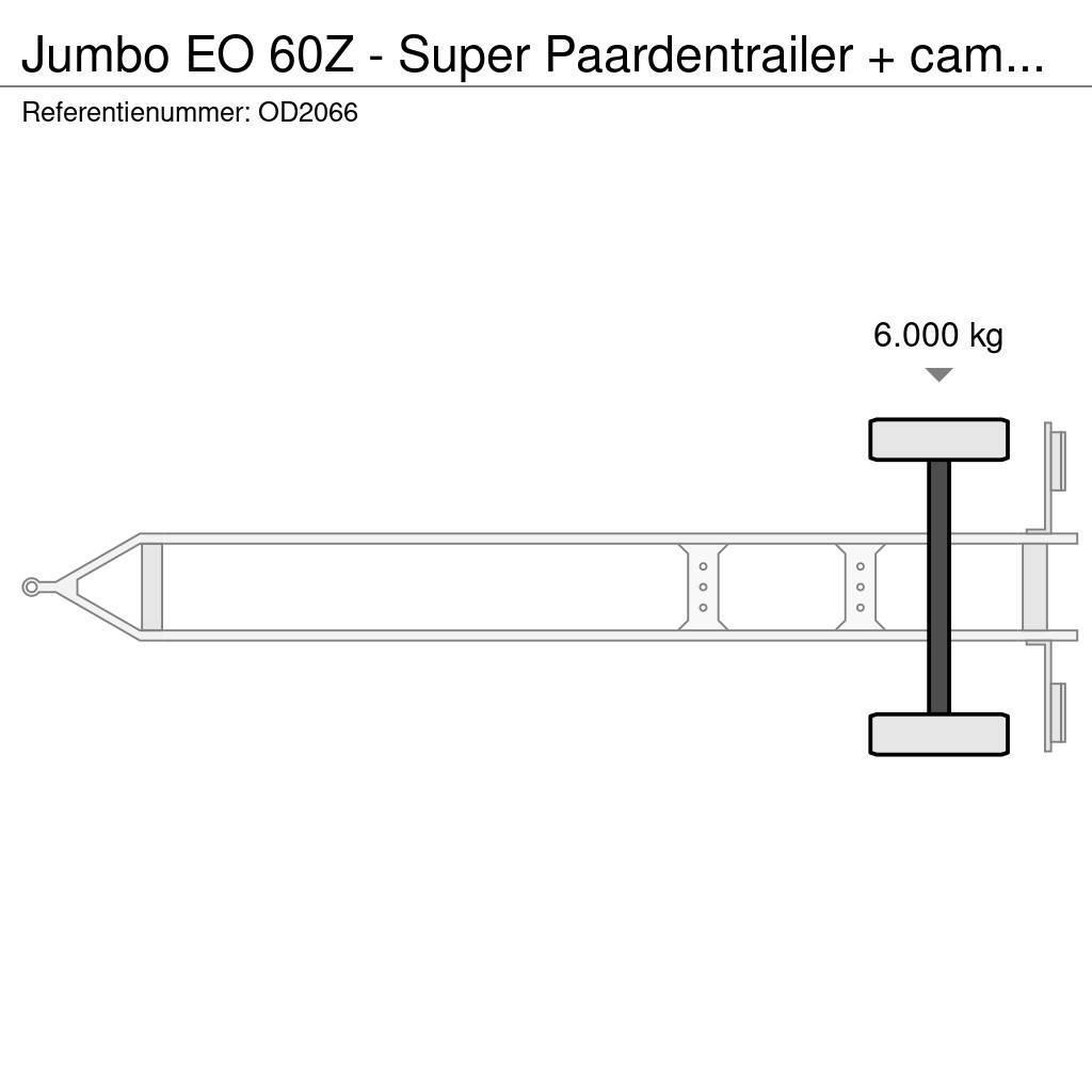 Jumbo EO 60Z - Super Paardentrailer + camper GEEN BTW! Przyczepy do przewozu zwierząt