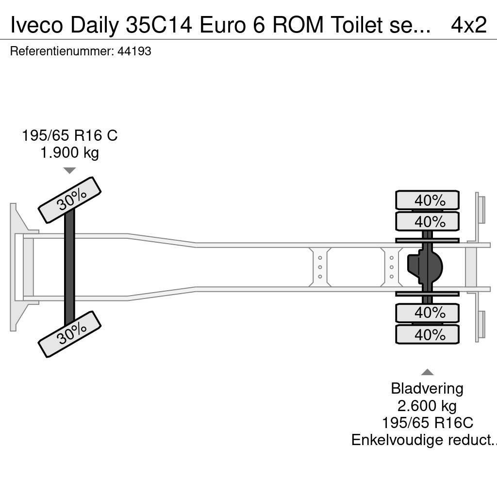 Iveco Daily 35C14 Euro 6 ROM Toilet servicewagen Kombi / koparki ssące