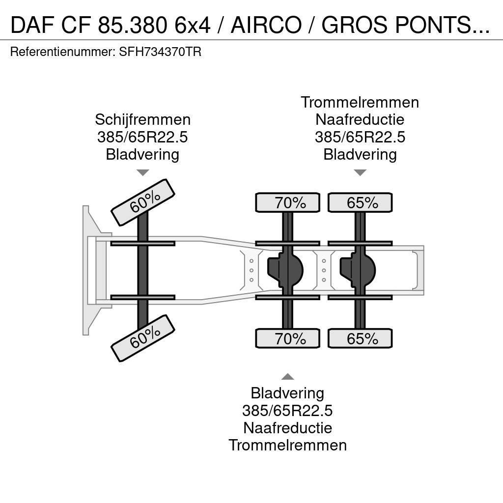 DAF CF 85.380 6x4 / AIRCO / GROS PONTS - BIG AXLES / L Ciągniki siodłowe