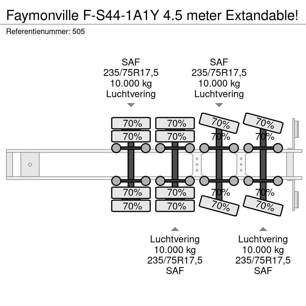 Faymonville F-S44-1A1Y 4.5 meter Extandable! Naczepy niskopodłogowe