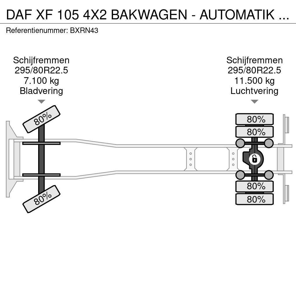 DAF XF 105 4X2 BAKWAGEN - AUTOMATIK - LESAUTO - LOW MI Samochody ciężarowe ze skrzynią zamkniętą