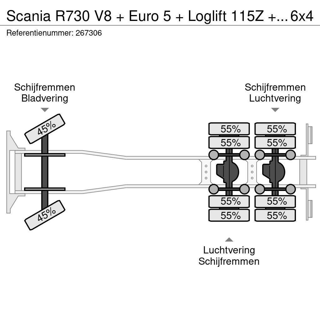Scania R730 V8 + Euro 5 + Loglift 115Z + 6X4 + DISCOUNTED Żurawie szosowo-terenowe