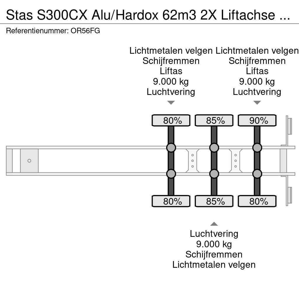 Stas S300CX Alu/Hardox 62m3 2X Liftachse Alcoa LED Naczepy wywrotki / wanny