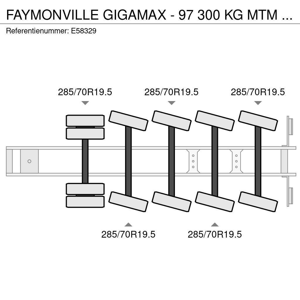 Faymonville GIGAMAX - 97 300 KG MTM -23m - HYDR. STEERING Naczepy niskopodłogowe