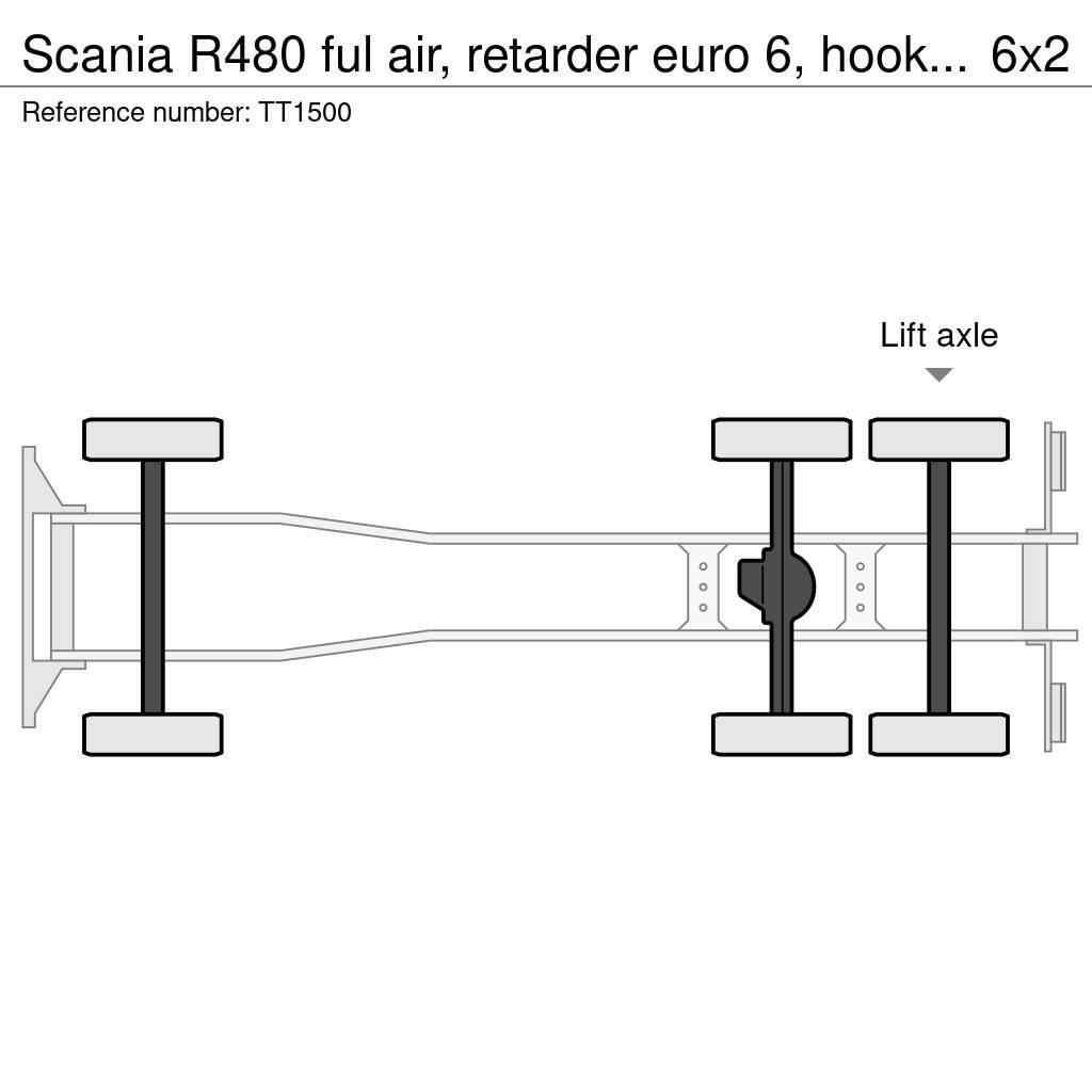 Scania R480 ful air, retarder euro 6, hooklift Hakowce