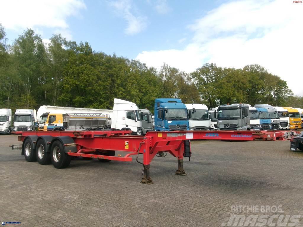 Asca 3-axle container trailer 20-40-45 ft + hydraulics Naczepy do transportu kontenerów
