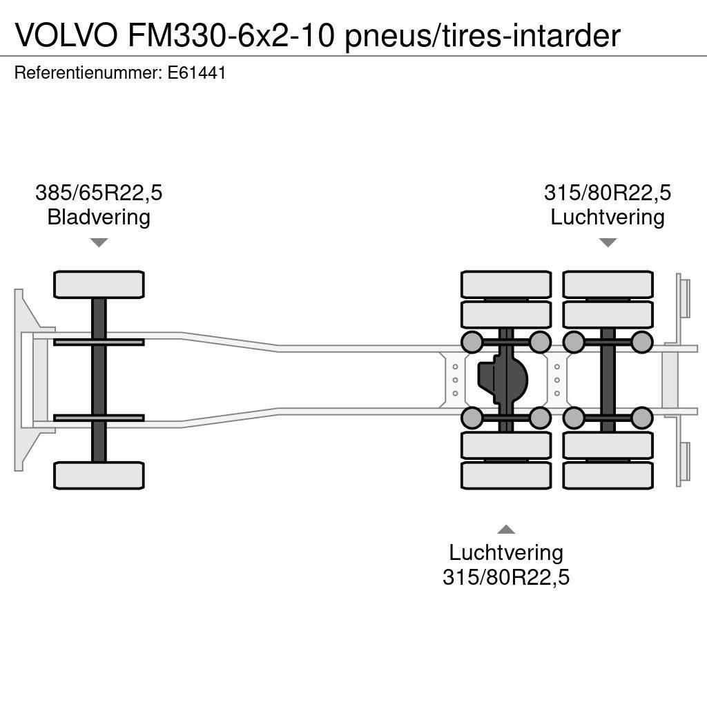 Volvo FM330-6x2-10 pneus/tires-intarder Ciężarówki firanki
