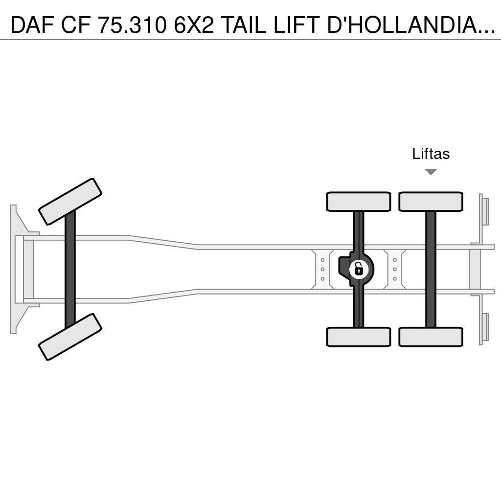 DAF CF 75.310 6X2 TAIL LIFT D'HOLLANDIA 2500 KG - EURO Ciężarówki firanki