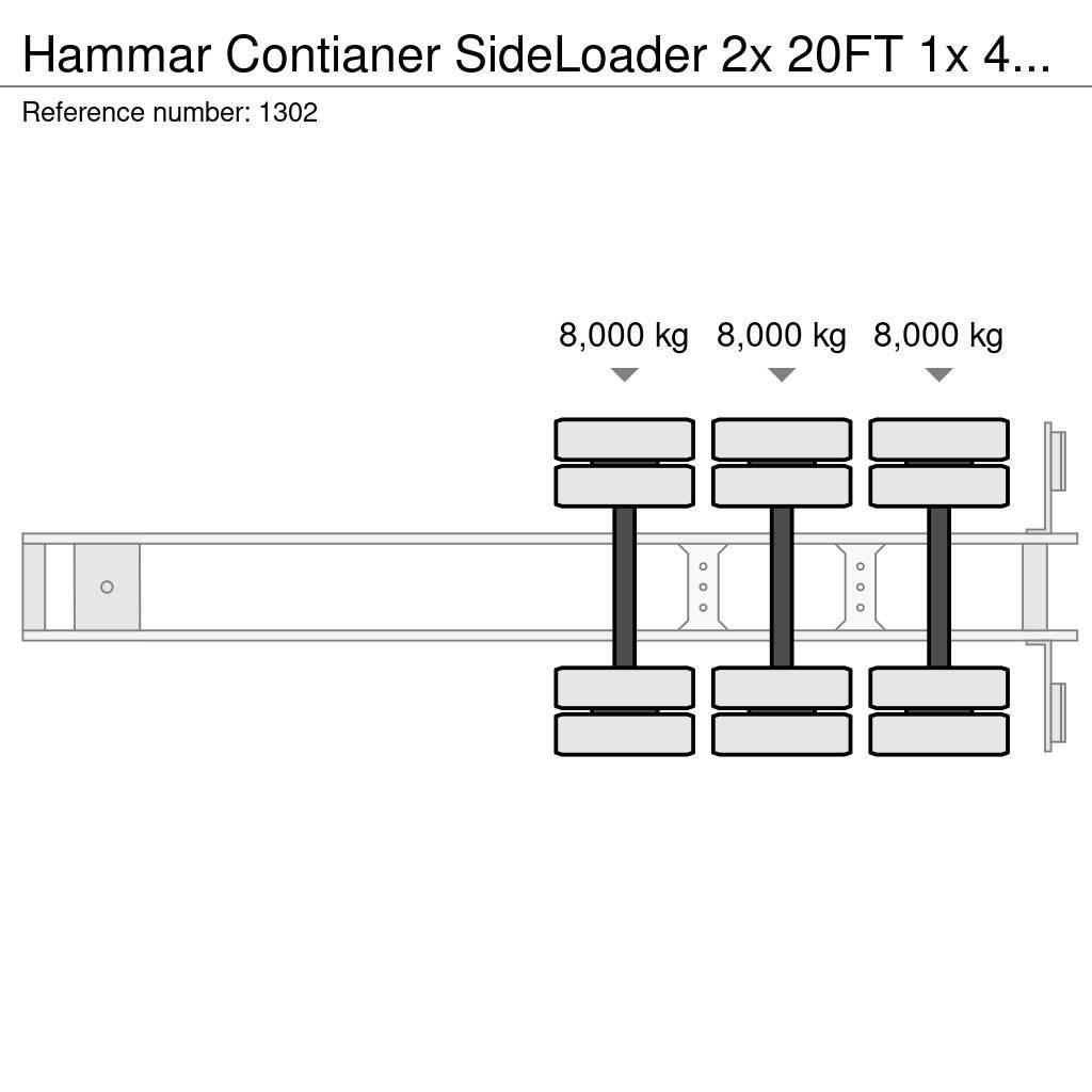 Hammar Contianer SideLoader 2x 20FT 1x 40FT Naczepy do transportu kontenerów