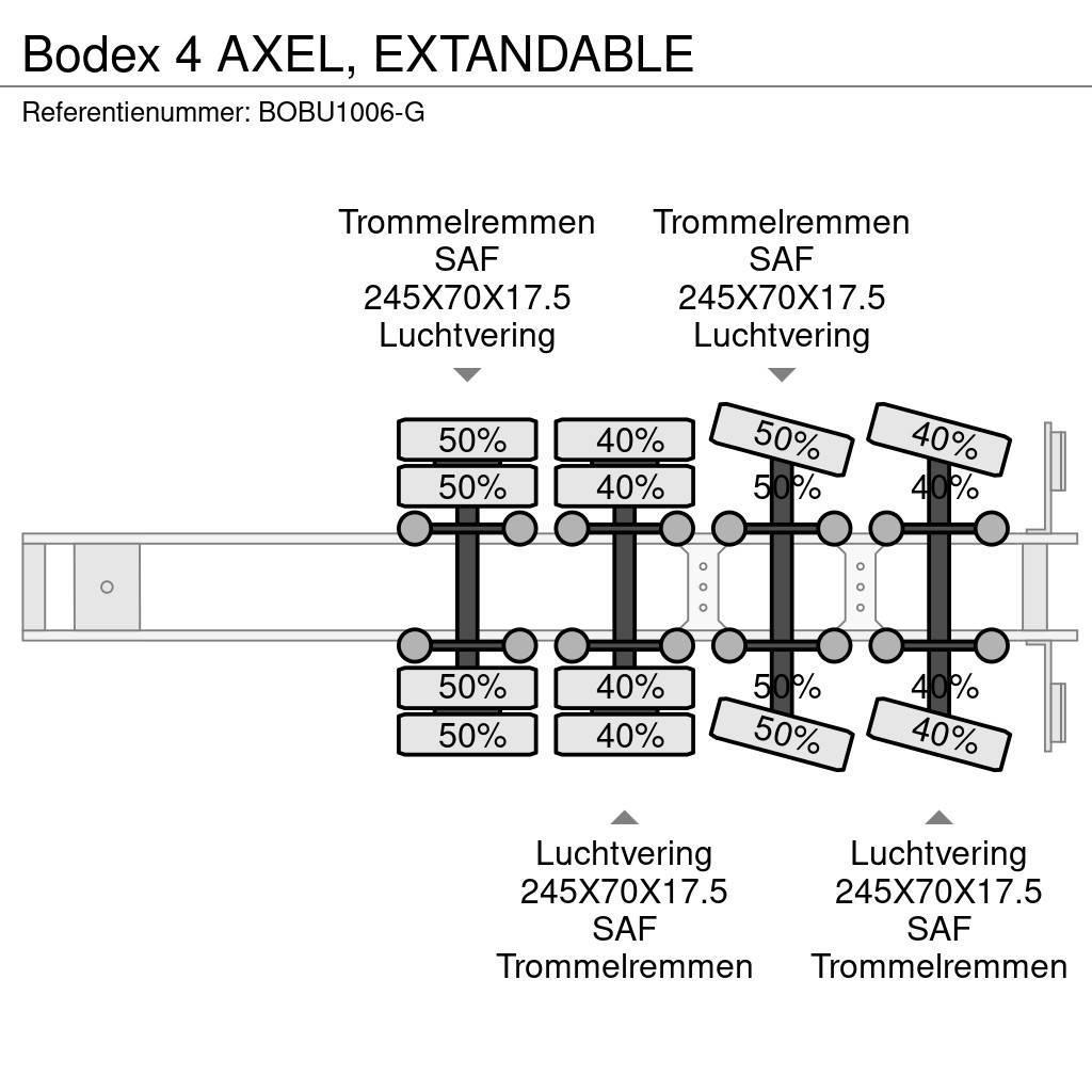 Bodex 4 AXEL,  EXTANDABLE Naczepy niskopodłogowe