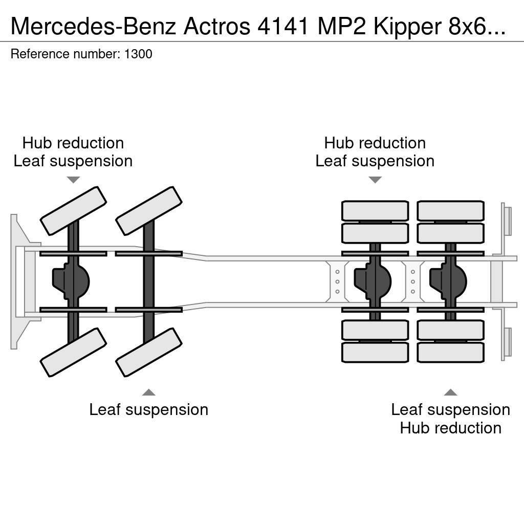 Mercedes-Benz Actros 4141 MP2 Kipper 8x6 V6 Manuel Gearbox Full Wywrotki