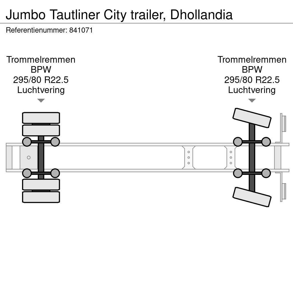 Jumbo Tautliner City trailer, Dhollandia Naczepy firanki