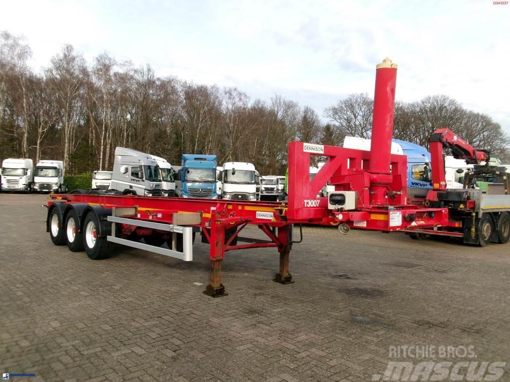 Dennison 3-axle tipping container trailer 30 ft. Naczepy wywrotki / wanny
