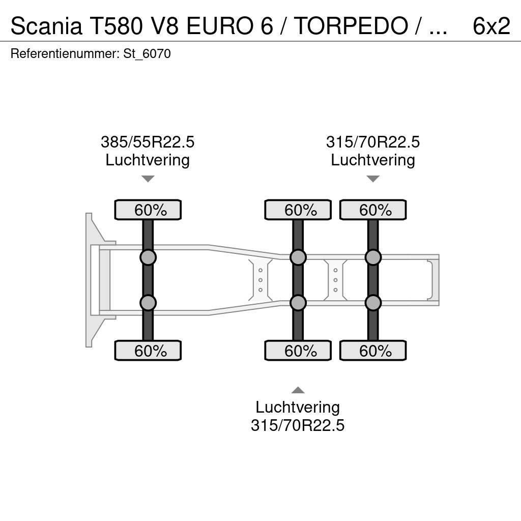 Scania T580 V8 EURO 6 / TORPEDO / HAUBER / SHOW TRUCK Ciągniki siodłowe