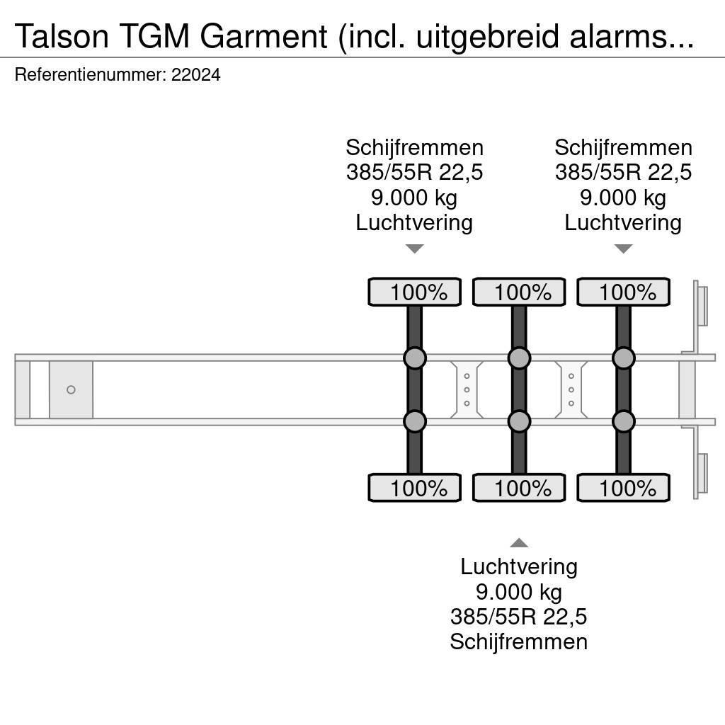 Talson TGM Garment (incl. uitgebreid alarmsysteem) Naczepy kontenery