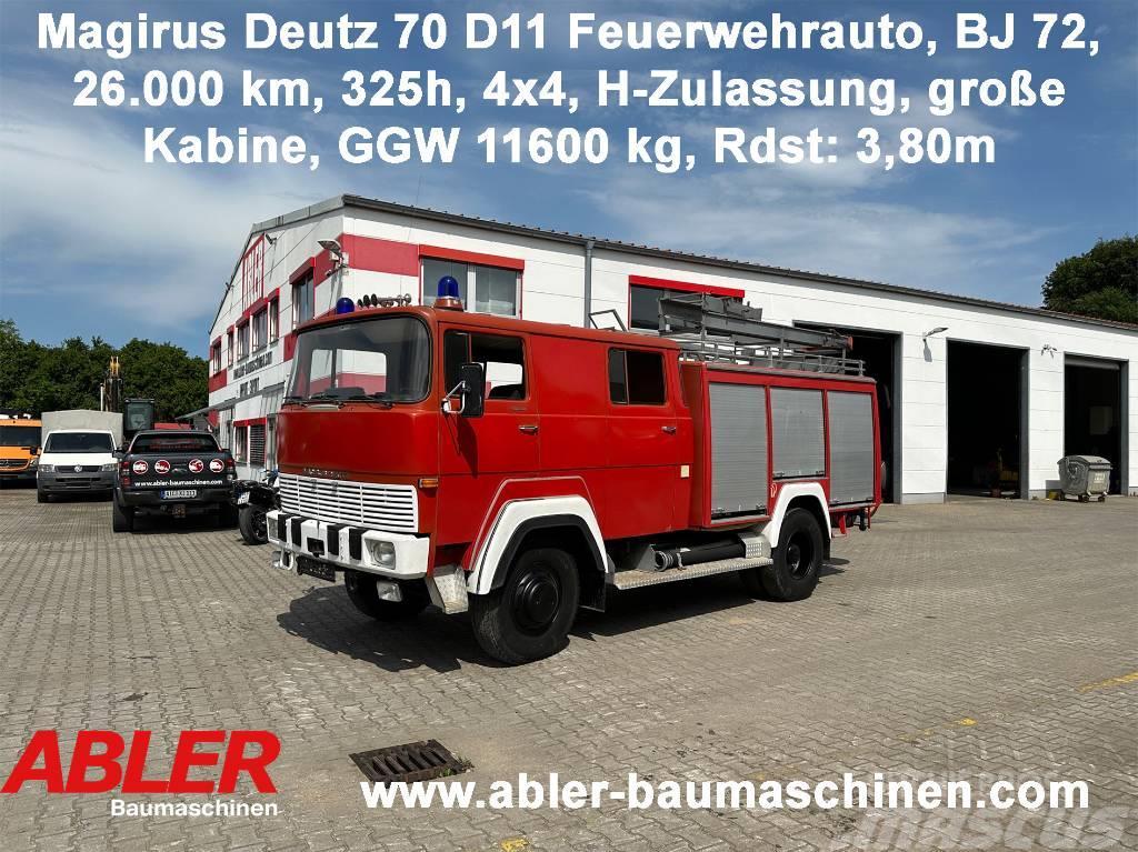 Magirus Deutz 70 D11 Feuerwehrauto 4x4 H-Zulassung Samochody ciężarowe ze skrzynią zamkniętą