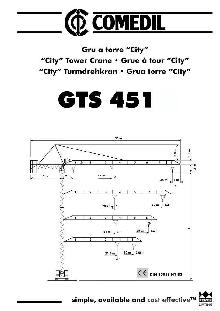 Comedil GTS 451 Żurawie wieżowe