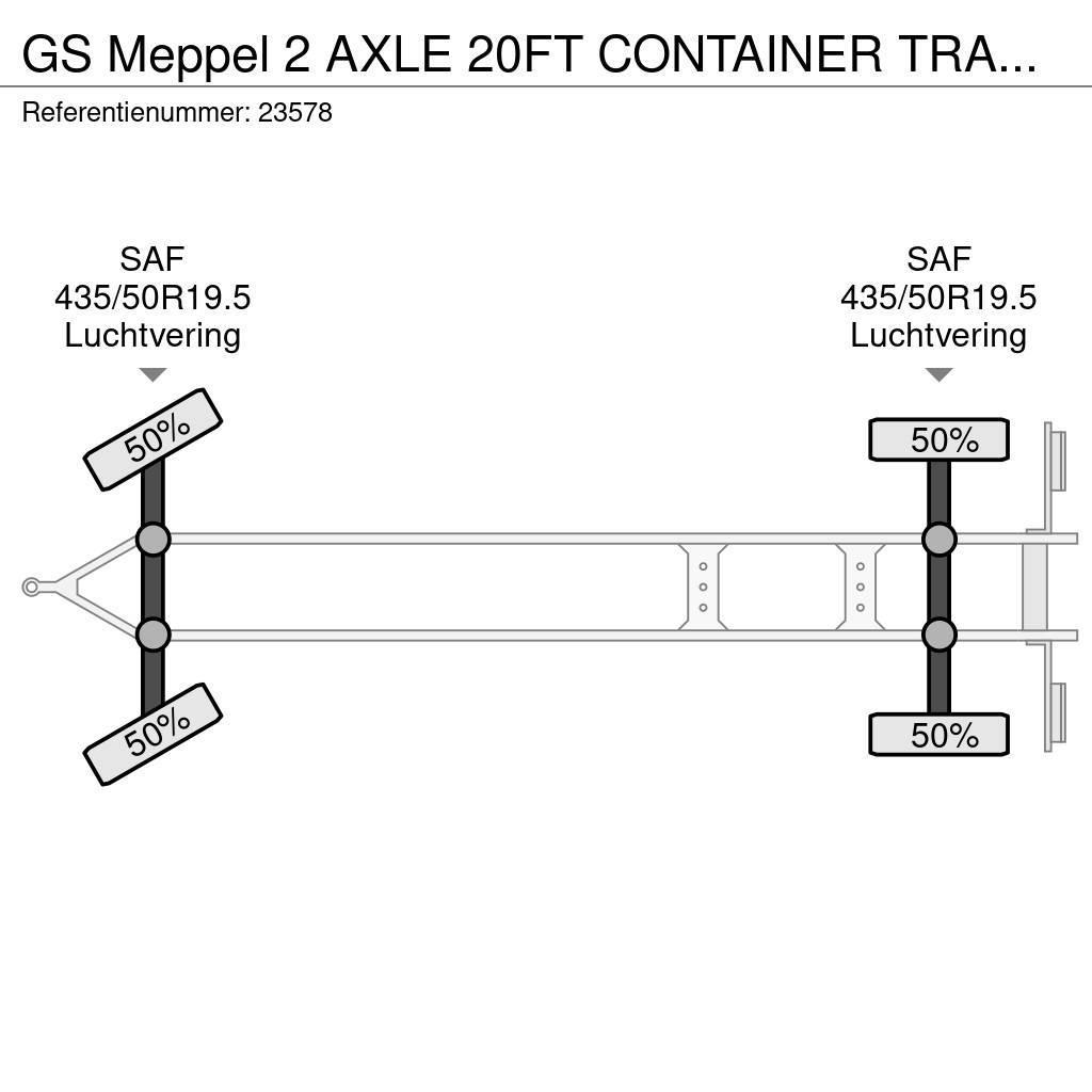 GS Meppel 2 AXLE 20FT CONTAINER TRANSPORT TRAILER Przyczepy do transportu kontenerów