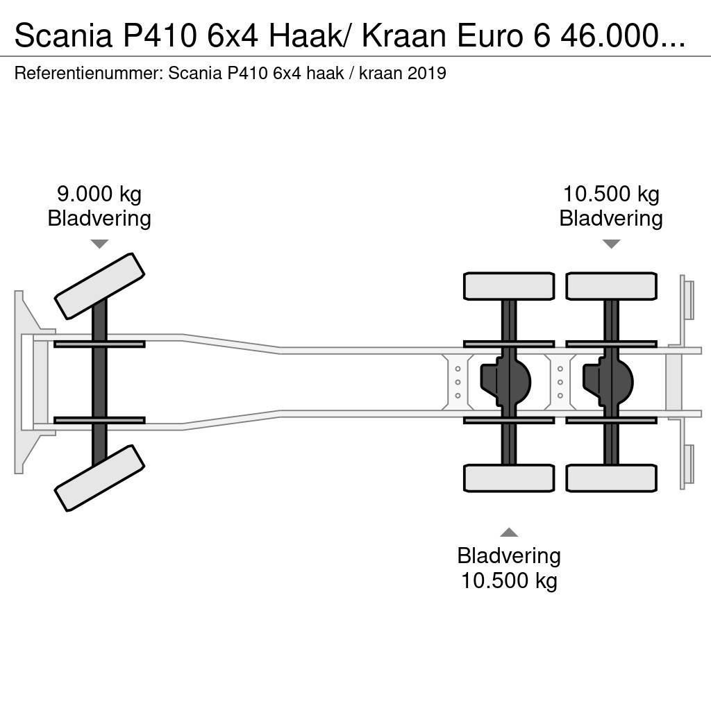 Scania P410 6x4 Haak/ Kraan Euro 6 46.000km ! Retarder Hakowce