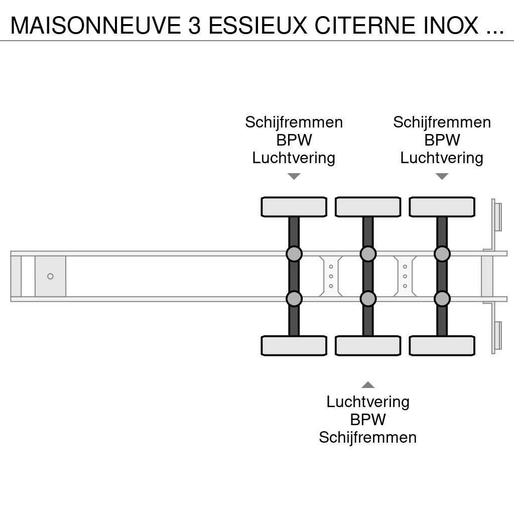 Maisonneuve 3 ESSIEUX CITERNE INOX ISOLEE  - 4 COMPARTIMENTS ( Naczepy cysterna
