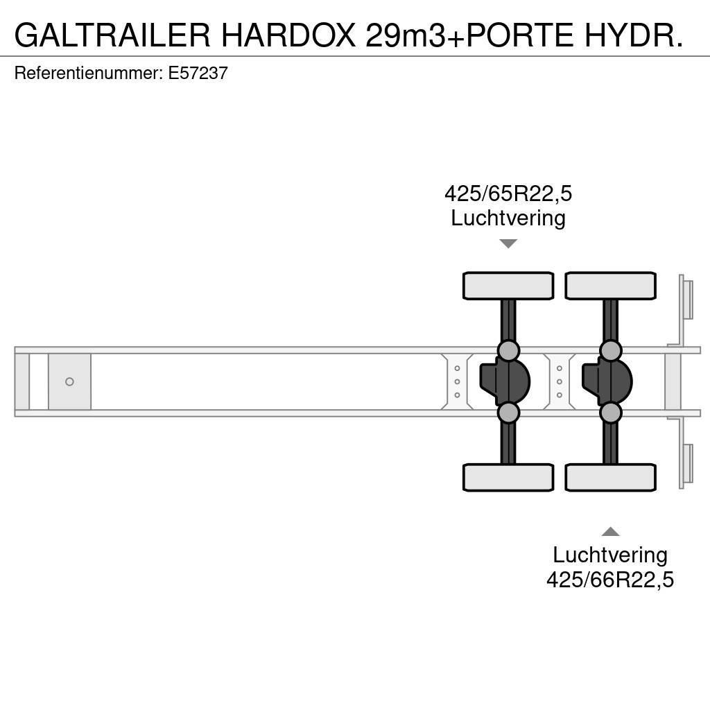  GALTRAILER HARDOX 29m3+PORTE HYDR. Naczepy wywrotki / wanny