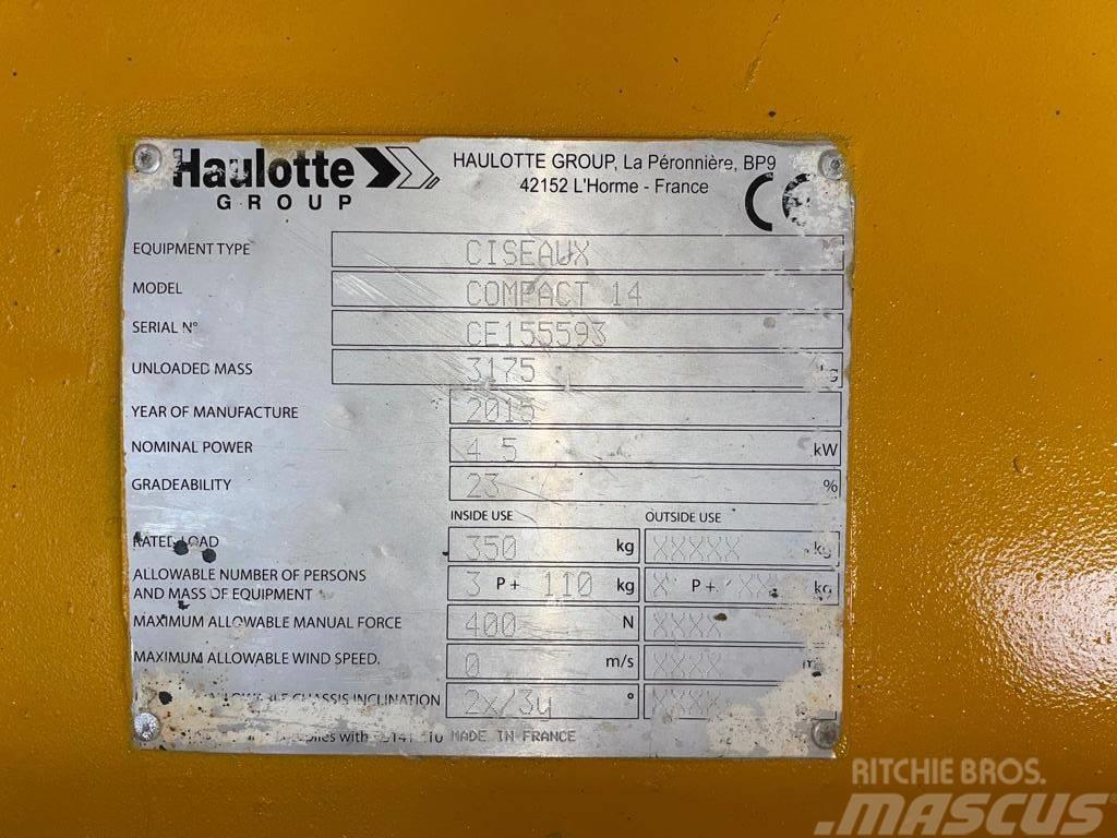 Haulotte Compact 14 Podnośniki nożycowe