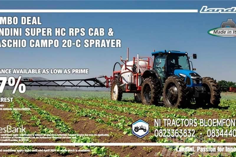 Landini PROMO - Landini Super HC RPS CAB & Maschio Sprayer Ciągniki rolnicze