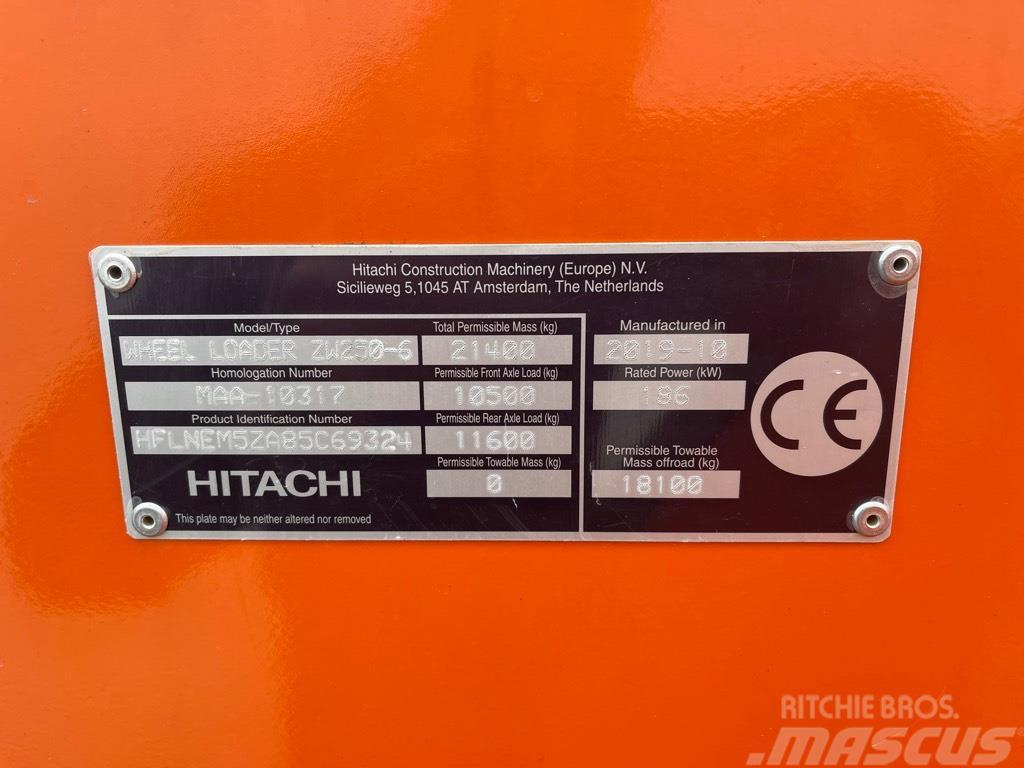 Hitachi ZW 250-6 Ładowarki kołowe