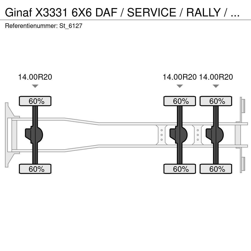 Ginaf X3331 6X6 DAF / SERVICE / RALLY / T5 / DAKAR Samochody ciężarowe ze skrzynią zamkniętą