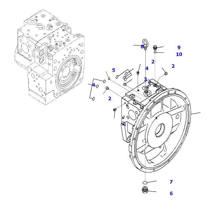 Komatsu PC210-10 PC210LC-10 PC210LC-11 Main Pump 708-2G-00 Przekładnie i skrzynie biegów