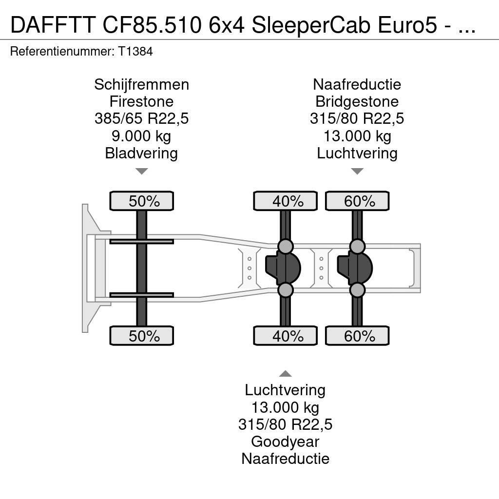DAF FTT CF85.510 6x4 SleeperCab Euro5 - 189.000km Orig Ciągniki siodłowe