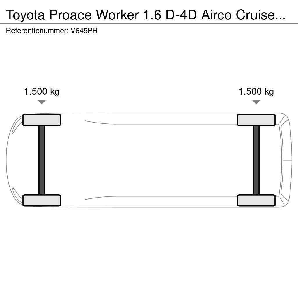 Toyota ProAce Worker 1.6 D-4D Airco Cruisecontrol EURO 6 Samochody dostawcze ze skrzynią zamkniętą