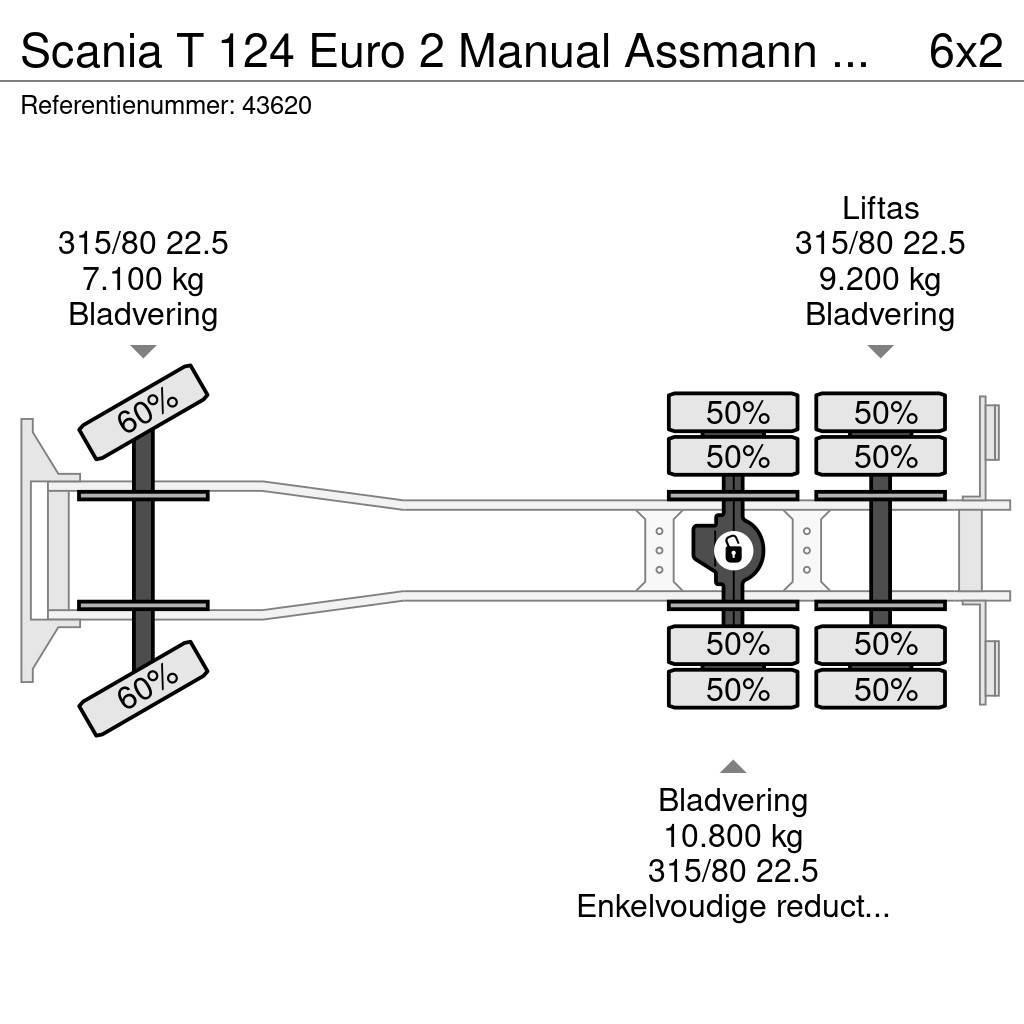 Scania T 124 Euro 2 Manual Assmann Saug aufbau 13m³ Kombi / koparki ssące