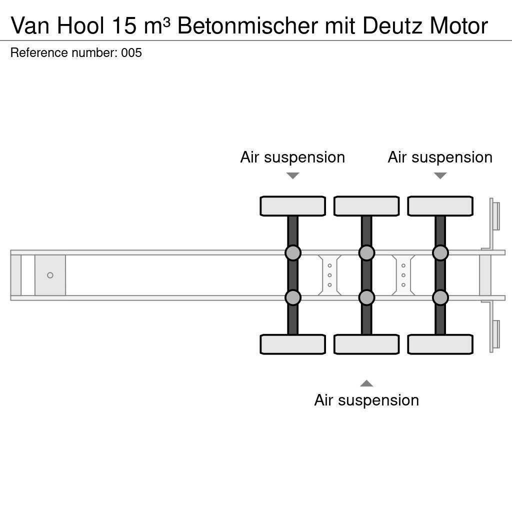 Van Hool 15 m³ Betonmischer mit Deutz Motor Inne naczepy