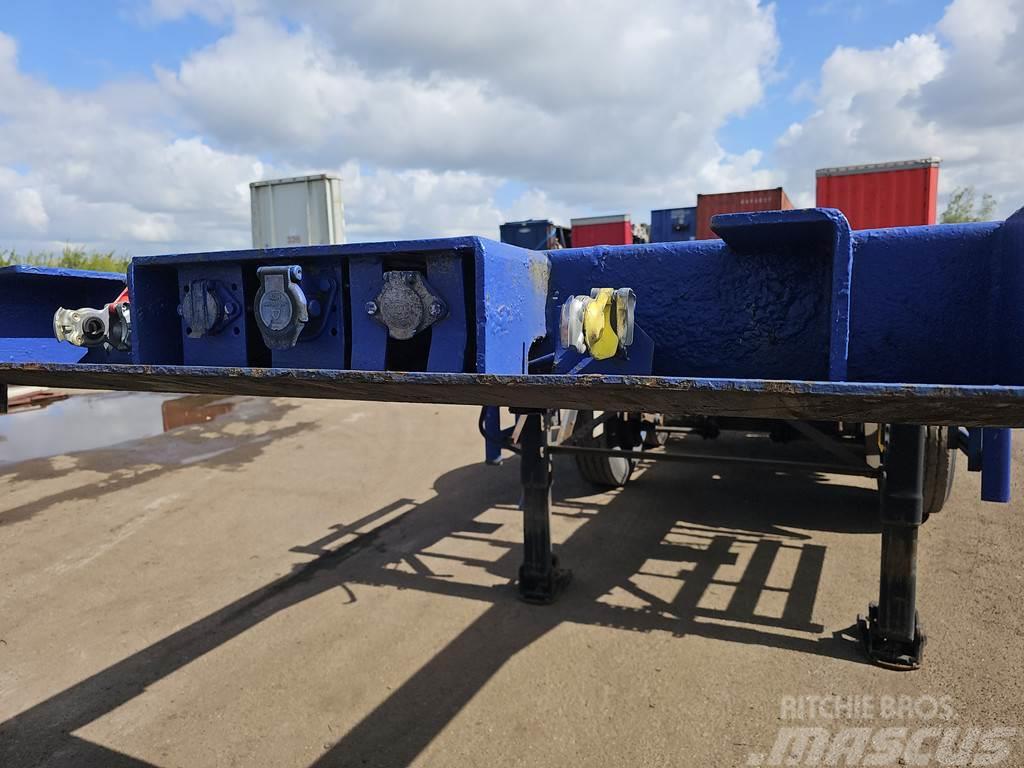 Renders 2 axle 20 ft container chassis steel springs bpw d Naczepy do transportu kontenerów