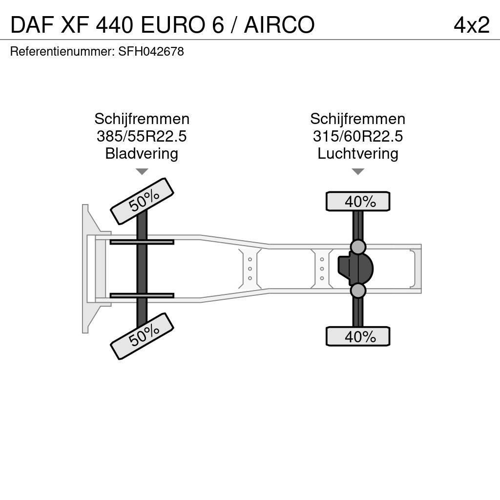 DAF XF 440 EURO 6 / AIRCO Ciągniki siodłowe