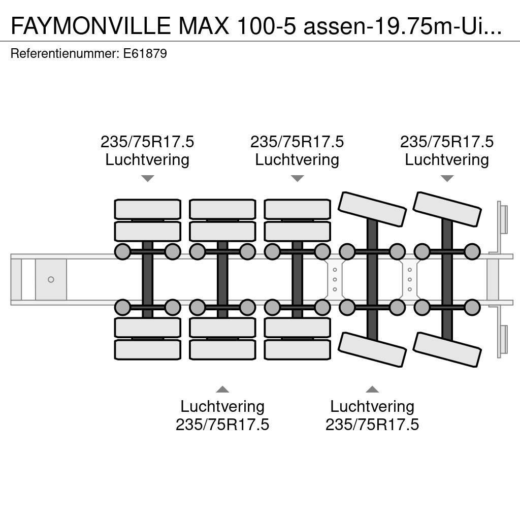Faymonville MAX 100-5 assen-19.75m-Uitschuifbaar/extensible/ex Naczepy niskopodłogowe