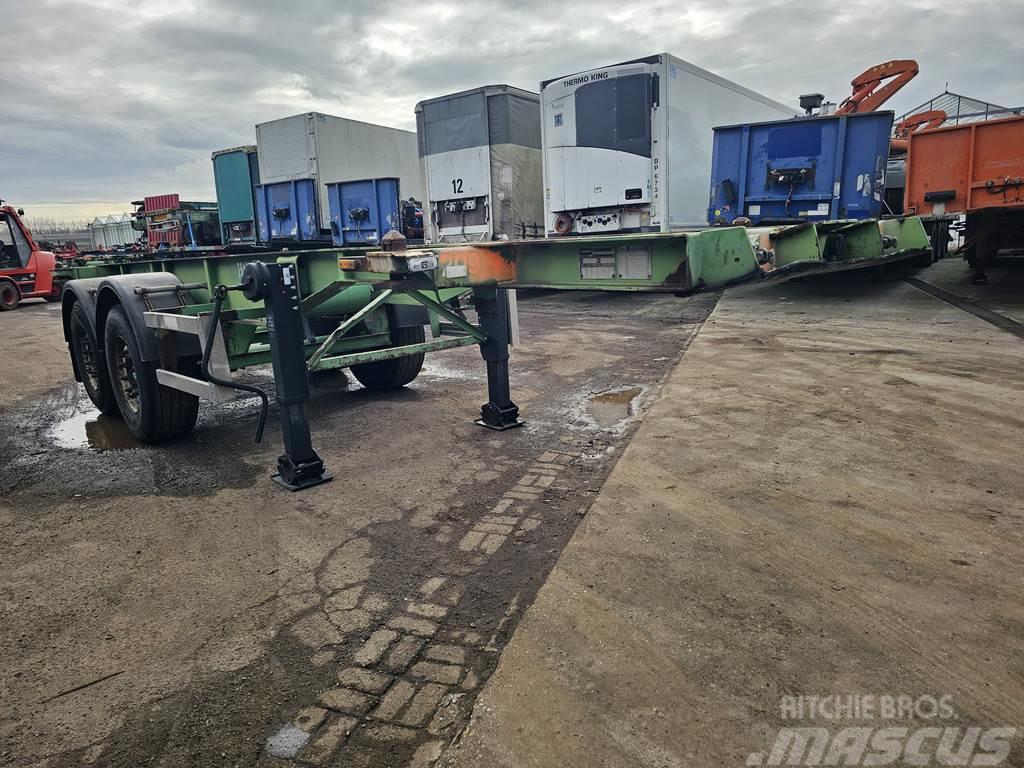 Renders Euro 700 2 axle 20 ft chassis air susp merccedes d Naczepy do transportu kontenerów