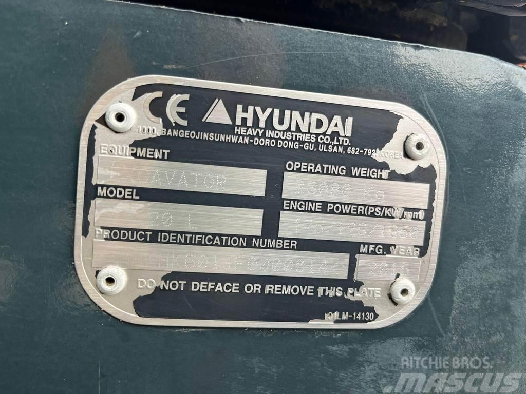 Hyundai HX 220 L ROTOTILT / AC / CENTRAL LUBRICATION / AUX Koparki gąsienicowe