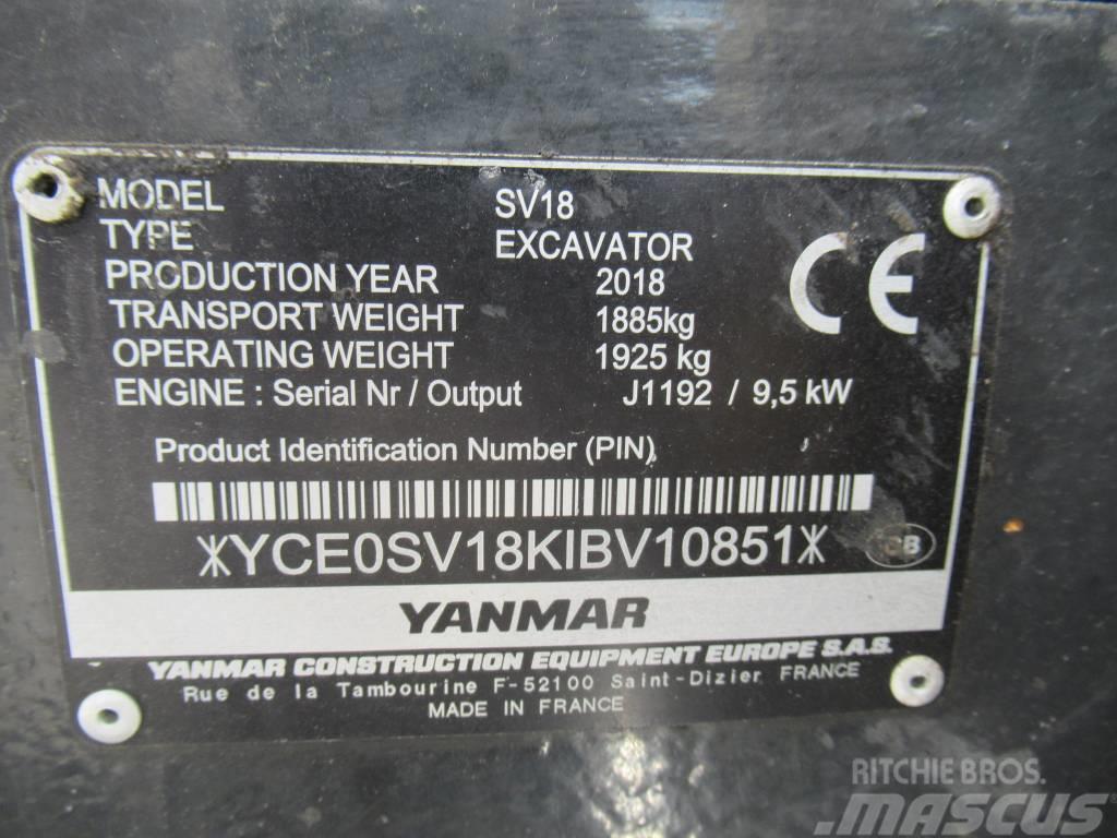 Yanmar SV 18 Minikoparki