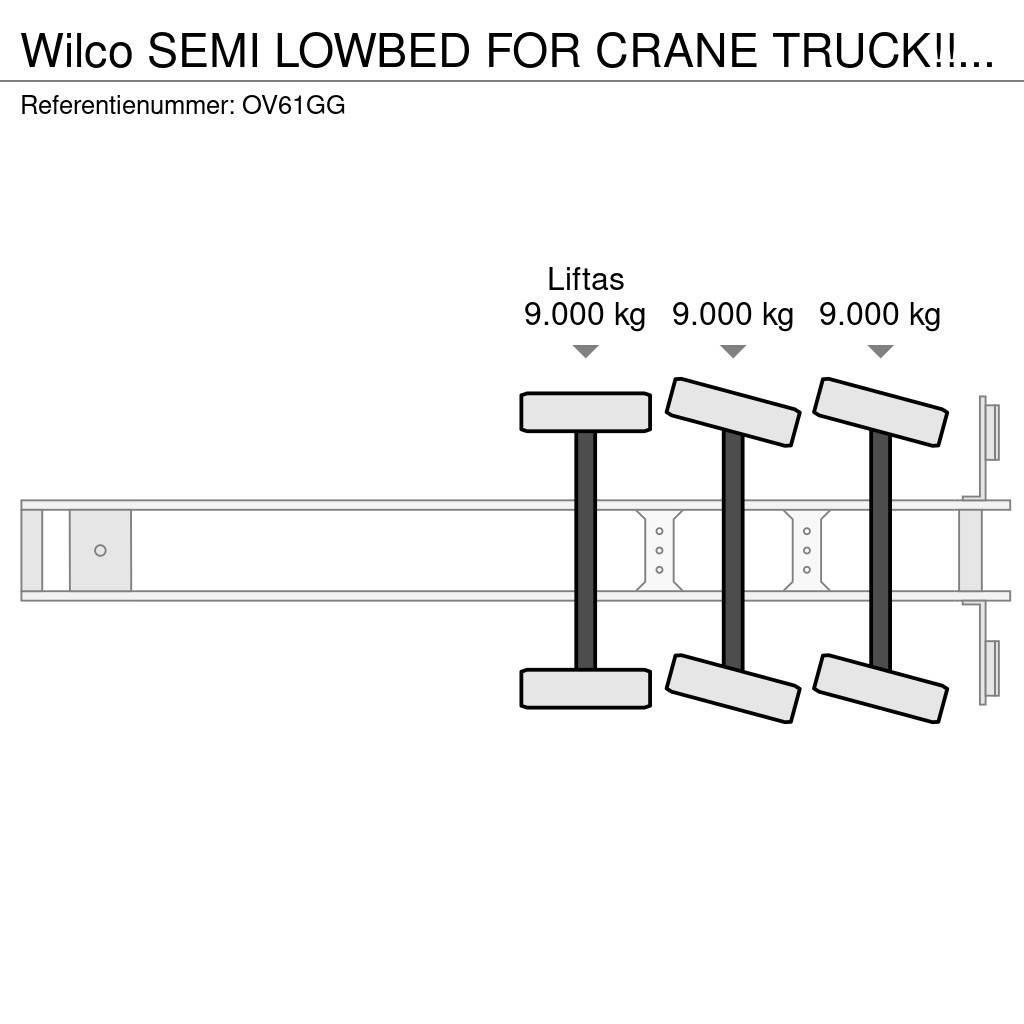 Wilco SEMI LOWBED FOR CRANE TRUCK!!2x steering axle Naczepy niskopodłogowe