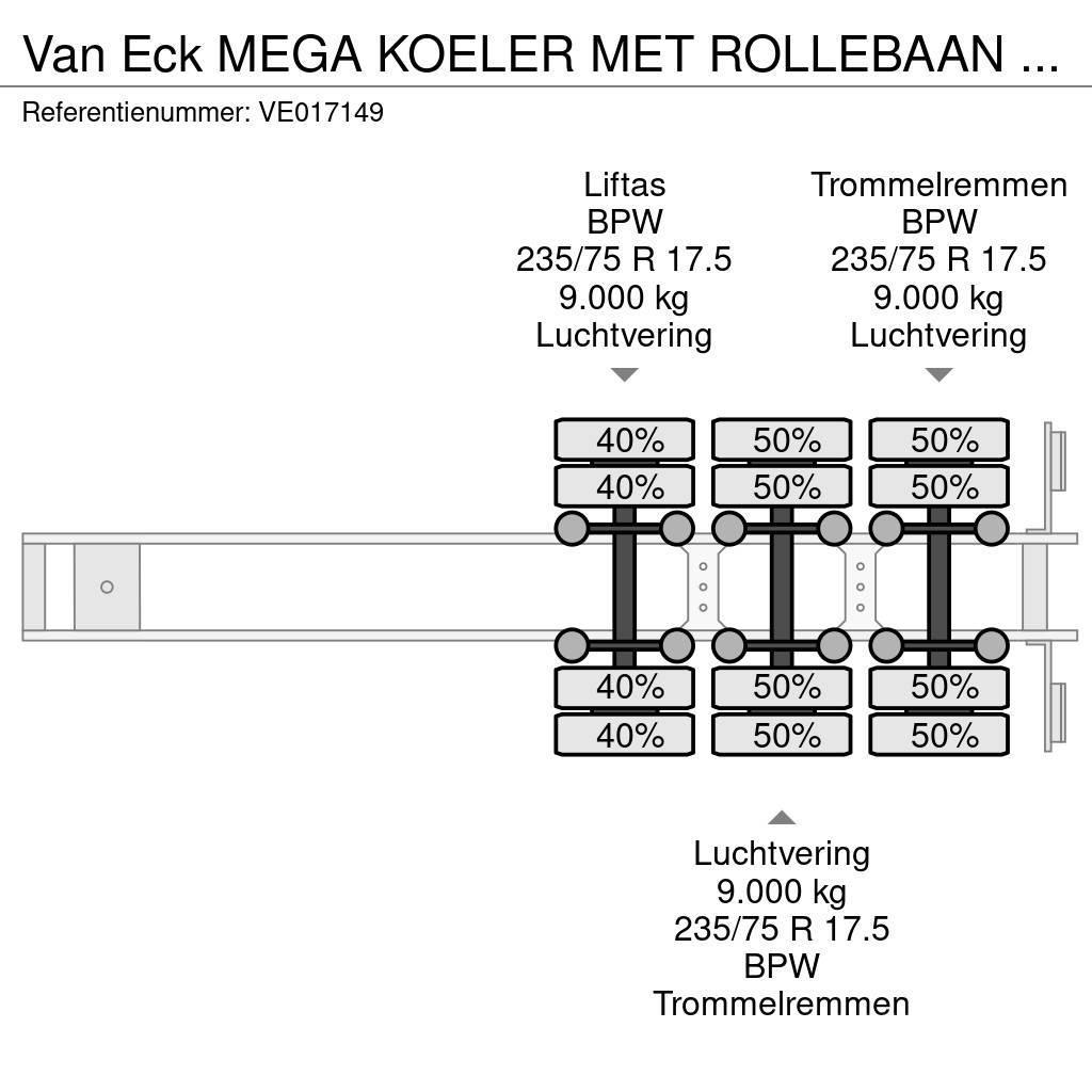 Van Eck MEGA KOELER MET ROLLEBAAN + CARRIER VECTOR 1800 Naczepy chłodnie