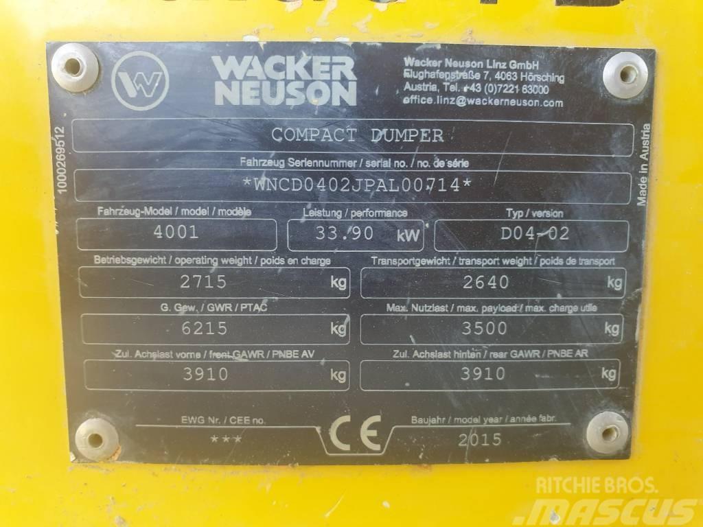 Wacker Neuson 4001s Wozidła przegubowe